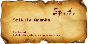 Szikula Aranka névjegykártya