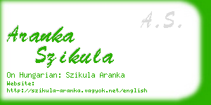 aranka szikula business card